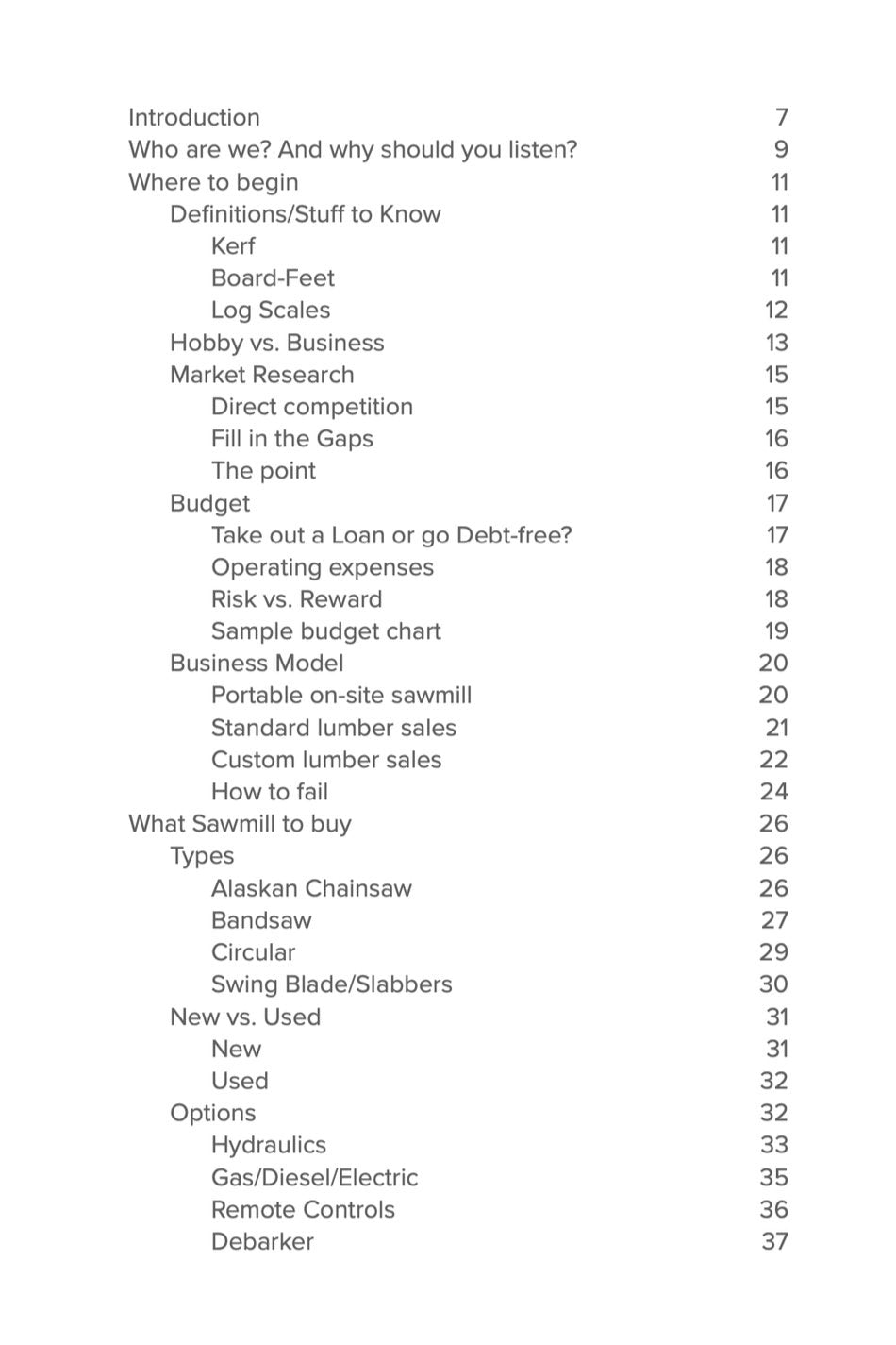 eBook: Build a sawmill business